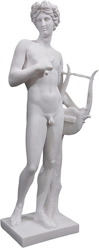 Apollo with lyre alabaster - with,