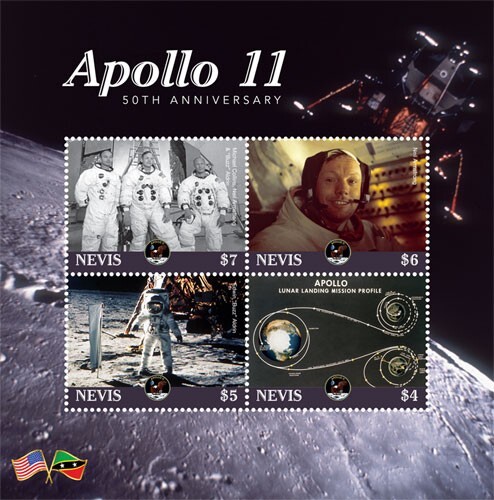 Nevis 2019 apollo 11 50th - nevis,